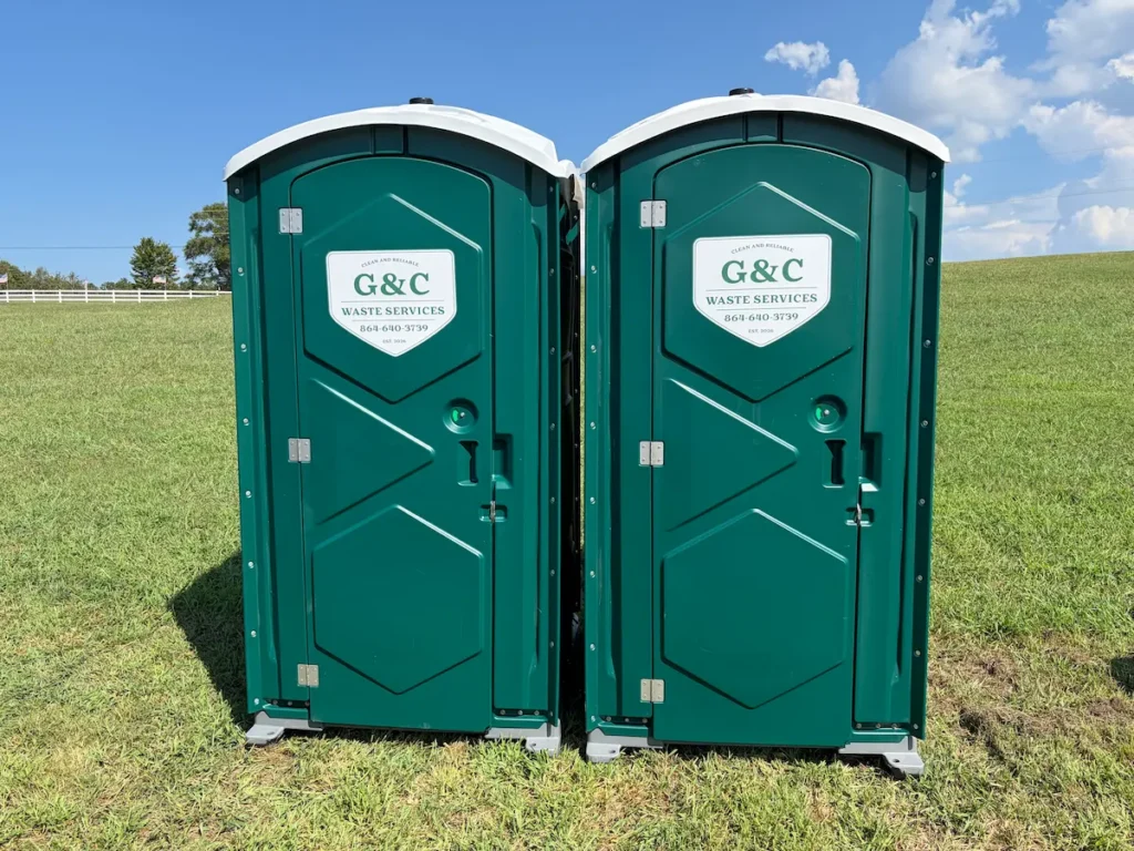 gc portable restrooms green